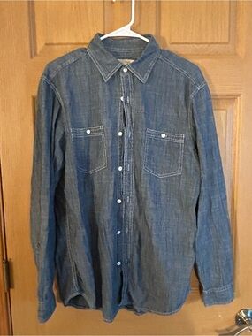Article 365 Washed Denim Button-Up Broken-In Shirt